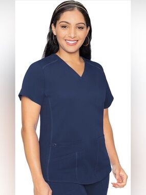Navy V-Neck Women's Medical Scrub Top size xl navy